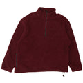 Eddie Bauer Herre lynlås-hals Fleece Jumper Large Burgundy Polyester