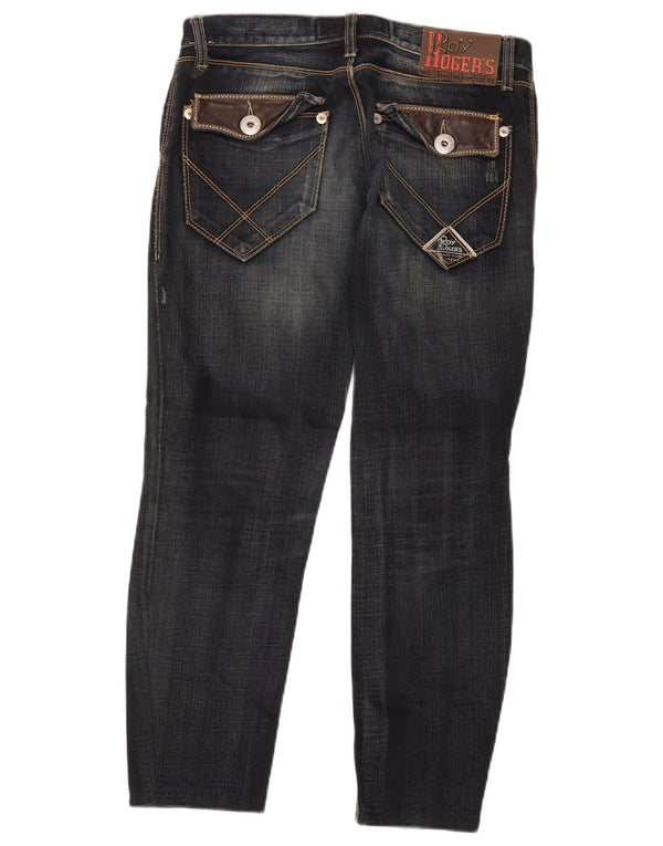 Roy Rogers Vaqueros ajustados desgastados para mujer W28 L26 azul