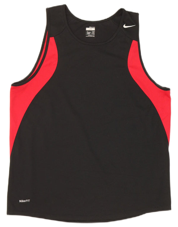 Nike Mens Vest Top Medium Black Colourblock