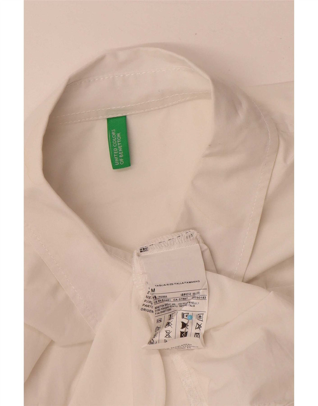 Benetton ženska majica preko košulje UK 14 Srednje bijeli pamuk