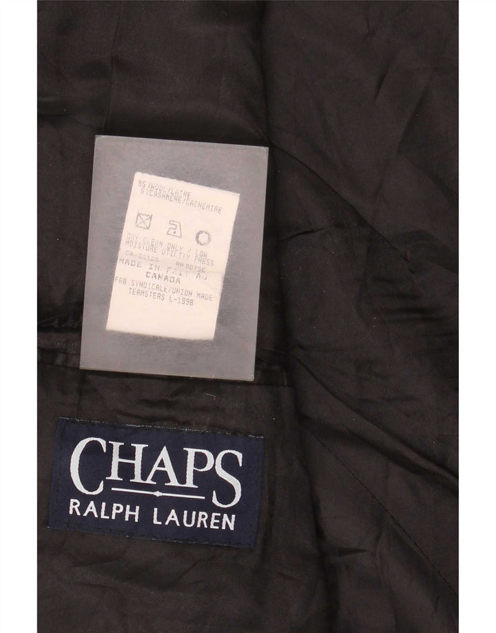 Chaps Ralph Lauren Mens 3 Button Blazer Jacket UK 42 XL Grey Pinstripe Wool
