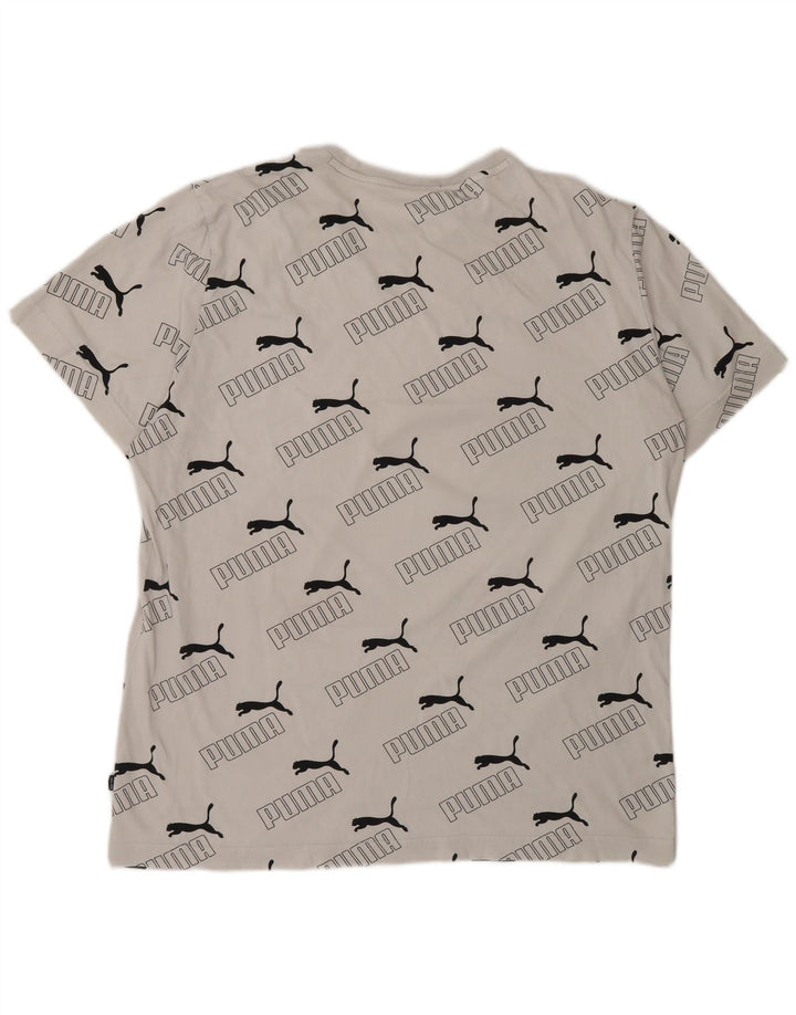 Puma Mens Graphic T-Shirt Top Large White