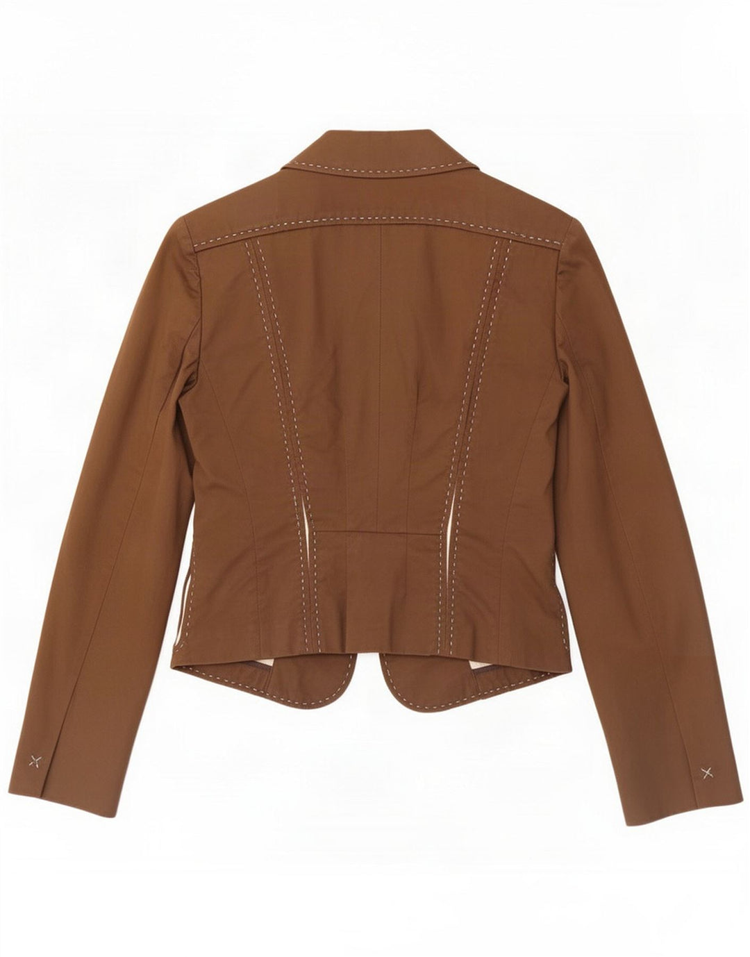 Sportmax Giacca blazer da donna UK 12 Cotone marrone medio