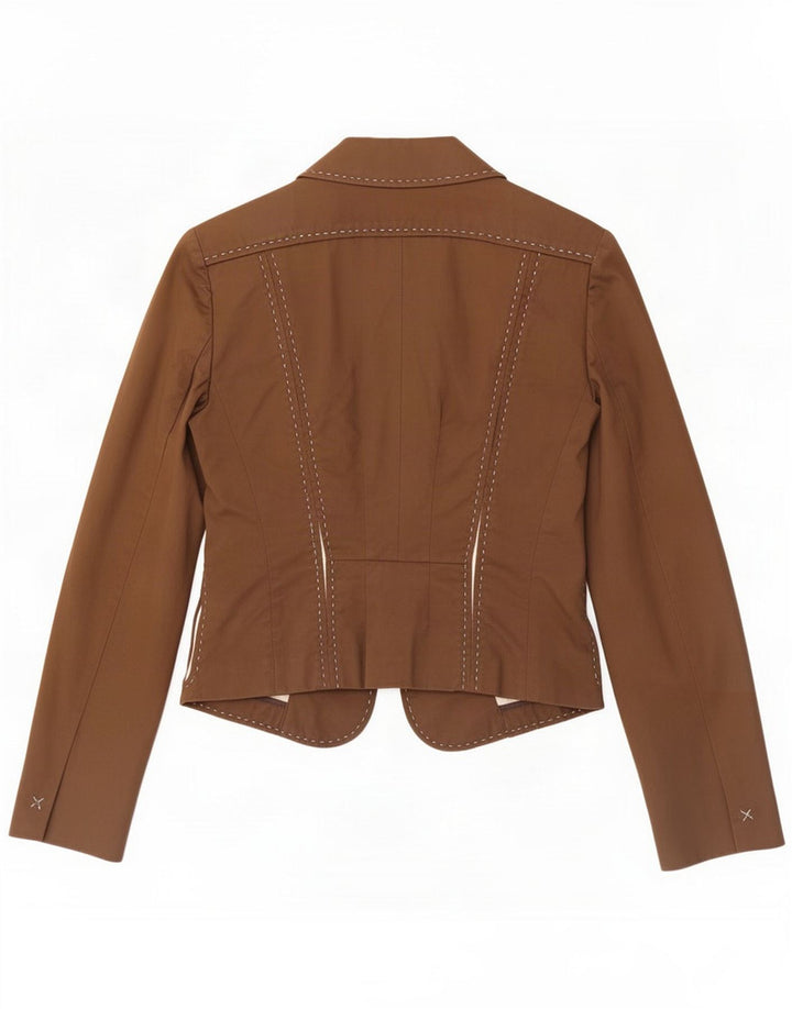 Sportmax Giacca blazer da donna UK 12 Cotone marrone medio