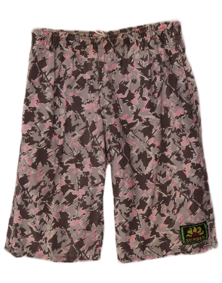 Sundek Mens Sport Shorts Médio Algodão Camuflado Multicolorido