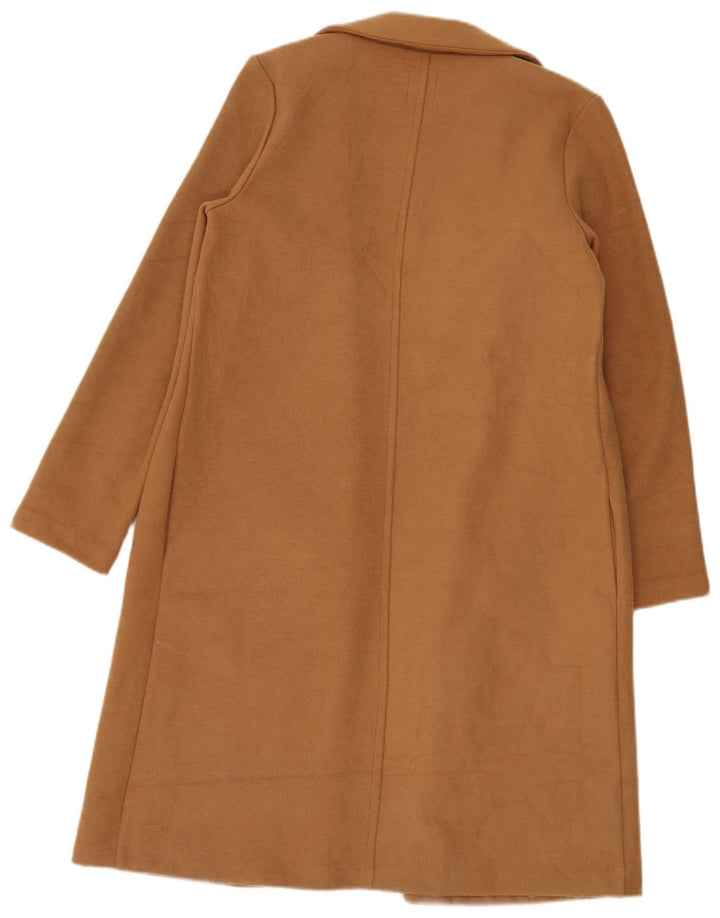 Zara Femme Manteau Ouvert UK 14 Polyester Beige Moyen