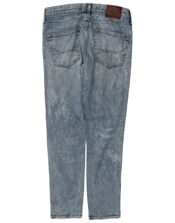 Blugi Hollister pentru femei distressed super skinny W32 L30 bumbac albastru
