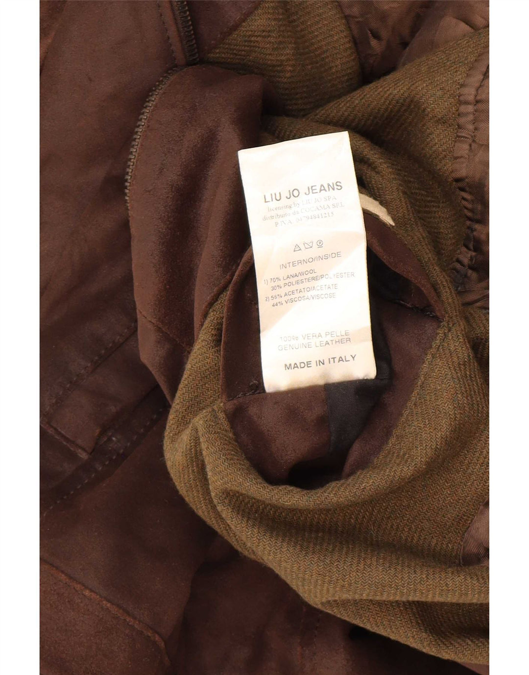 Liu Jo Mens Suede Jacket IT 48 Medium Brown Leather