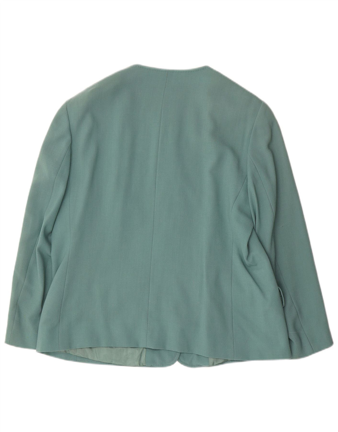 ELENA MIRO Dame 4-knaps blazerjakke UK 20 2XL Grøn Virgin Wool