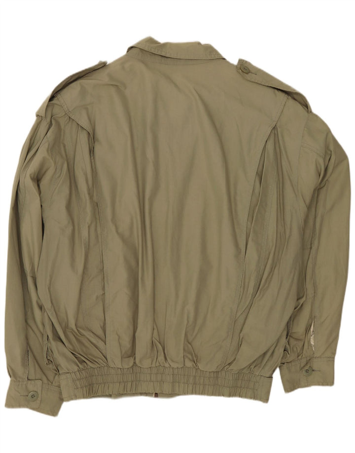 Vintage Mens Military Jacket IT 50 Large Khaki Cotton