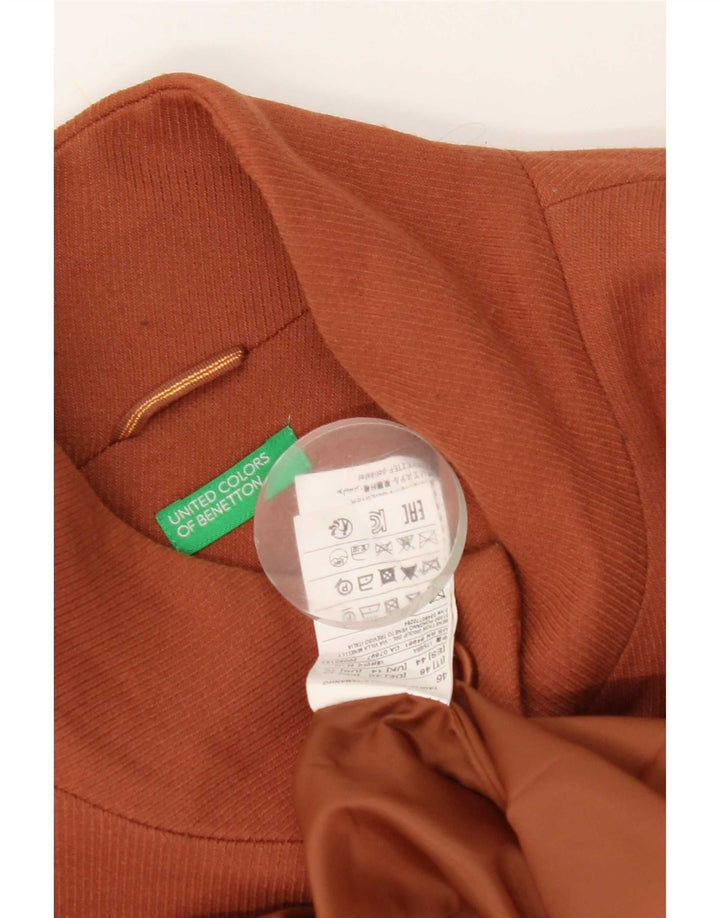 Płaszcz damski Benetton UK 14, duży, brązowy, poliester