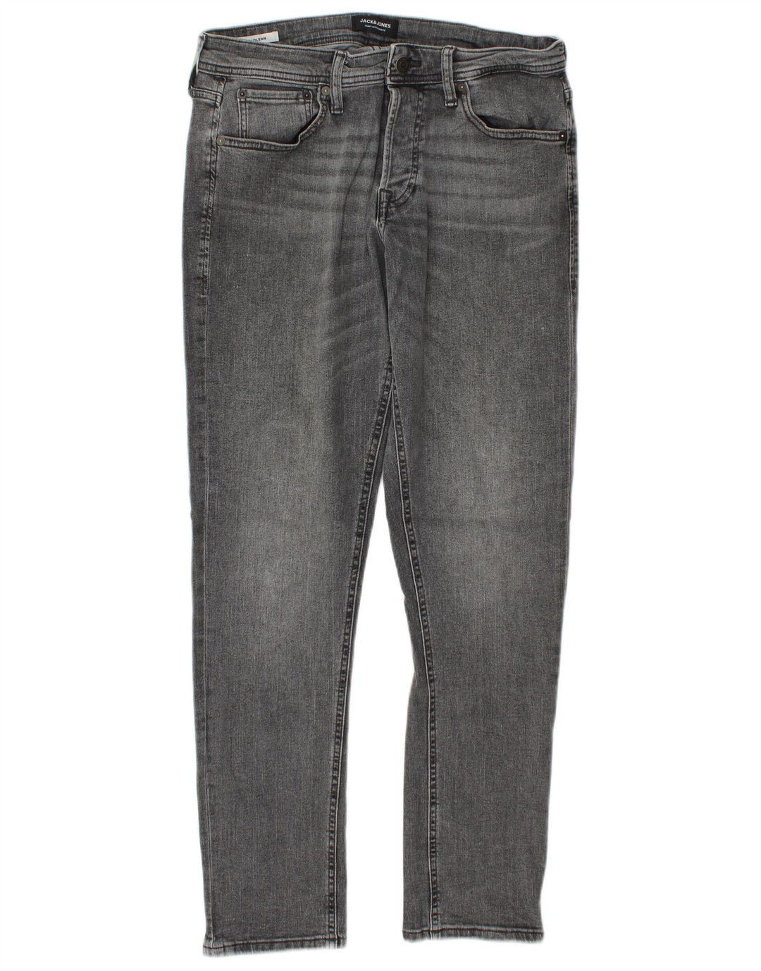 Jack & Jones Mens GLENN Slim Jeans W32 L32 Grey Cotton
