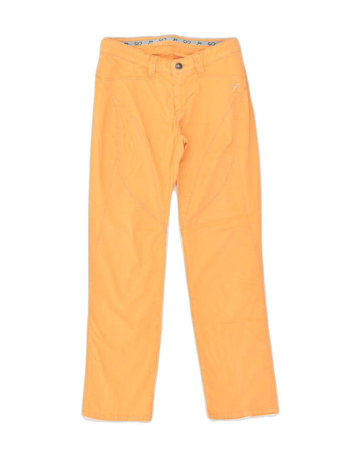 VINTAGE Womens Straight Casual Trousers W28 L28  Yellow Cotton | Vintage Vintage | Thrift | Second-Hand Vintage | Used Clothing | Messina Hembry 