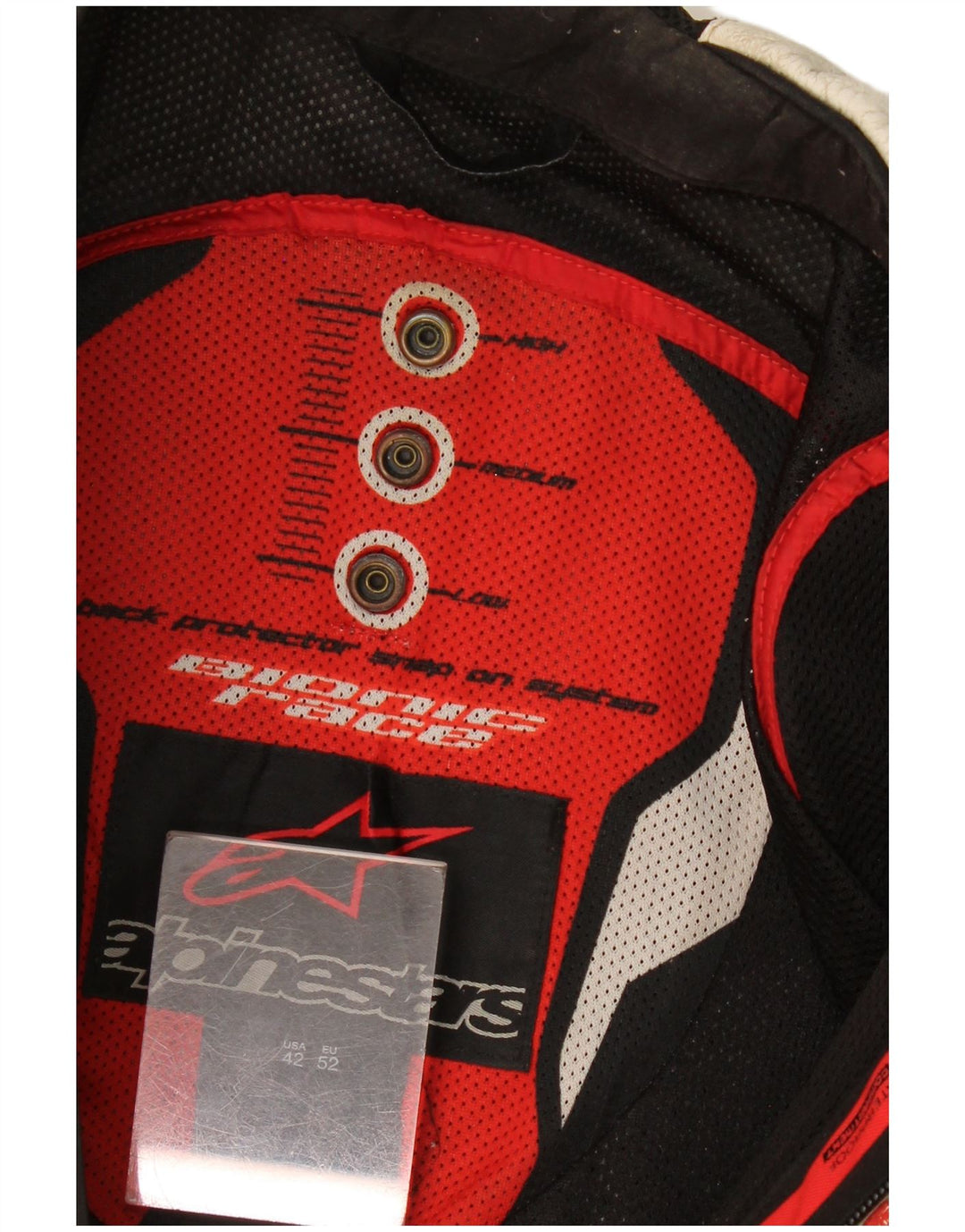 Alpinestars Herre grafisk racerjakke str. 52 Large White Colourblock