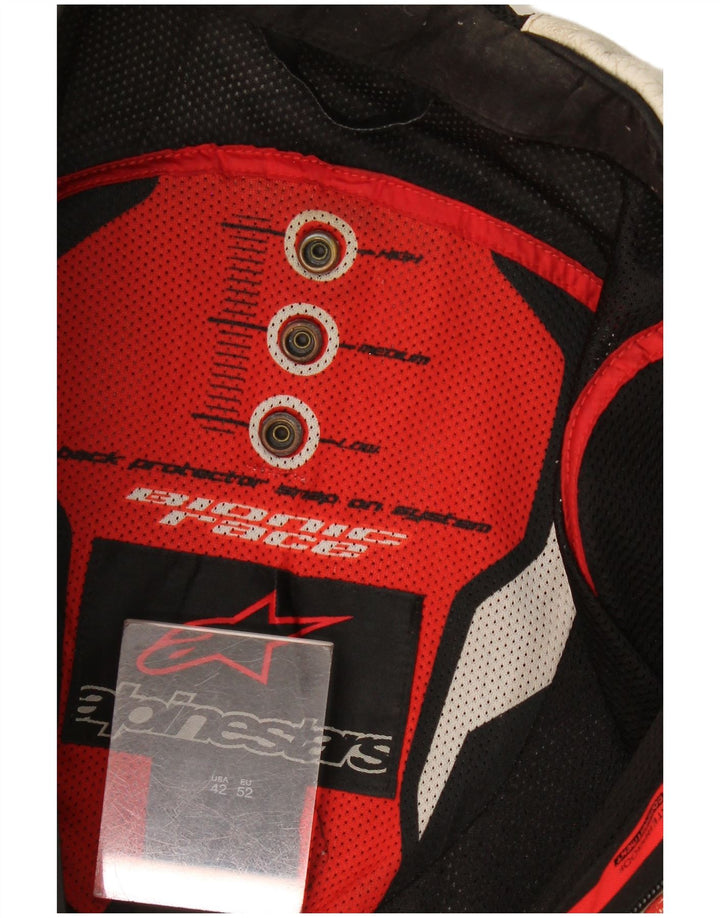 Alpinestars Herre grafisk racerjakke str. 52 Large White Colourblock