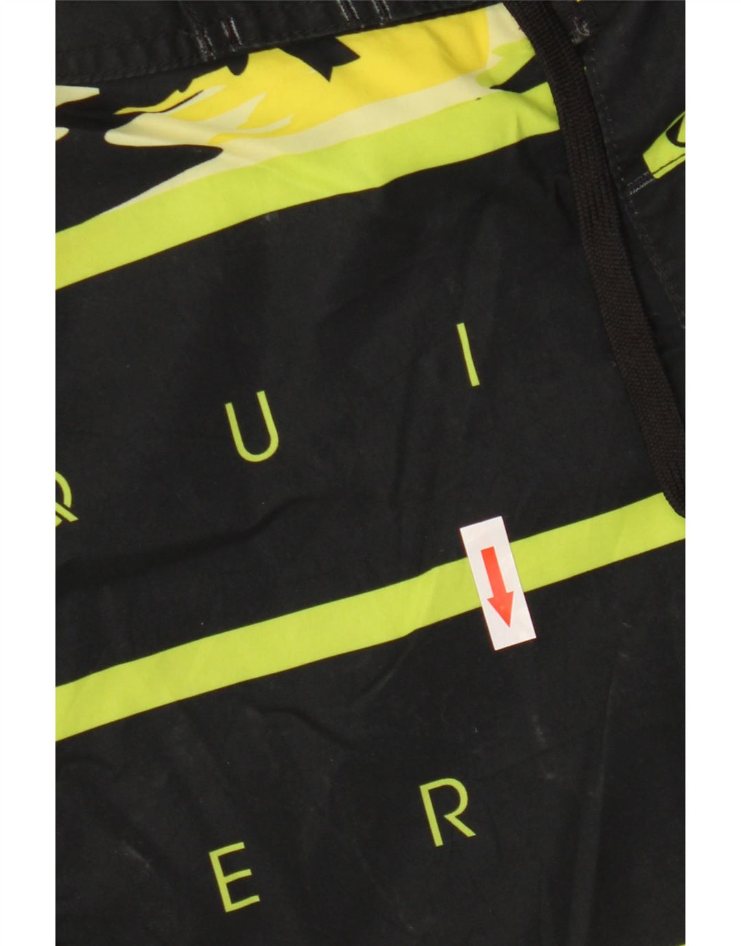 Quiksilver Mens Graphic Swimming Shorts Large  Black Striped Polyester