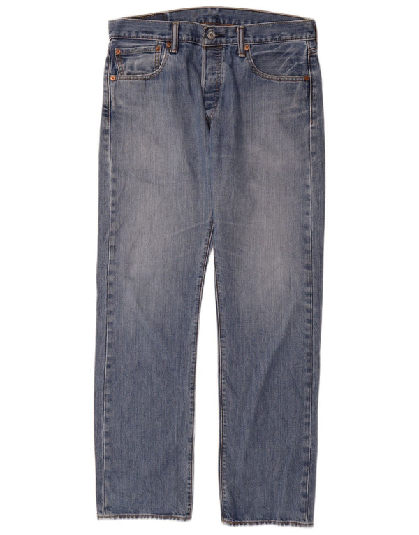 Levi's Mens 501 Straight Jeans W32 L32 Blue Cotton