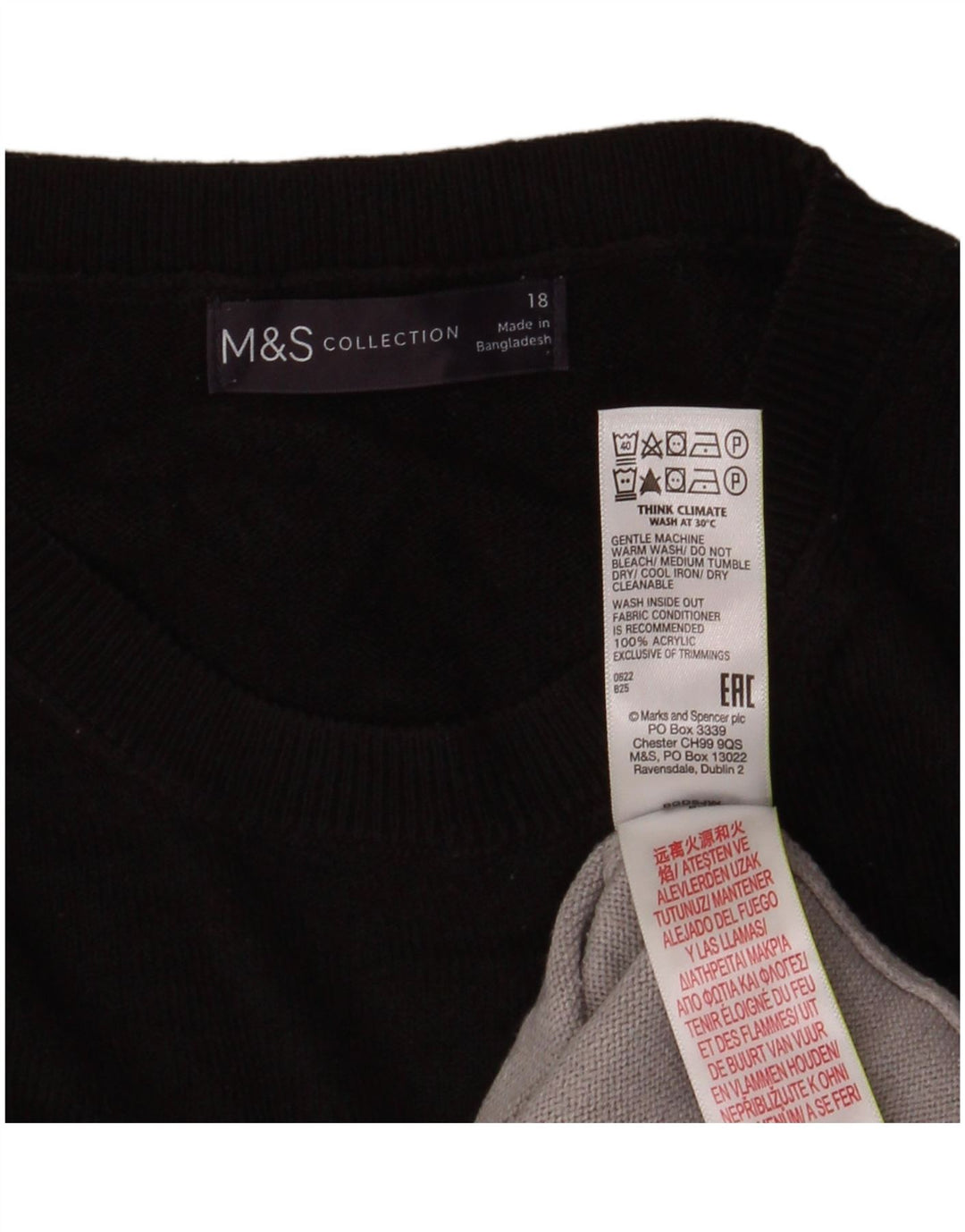 Marks & Spencer Dame sweater med rund hals DK 18 XL Flerfarvet