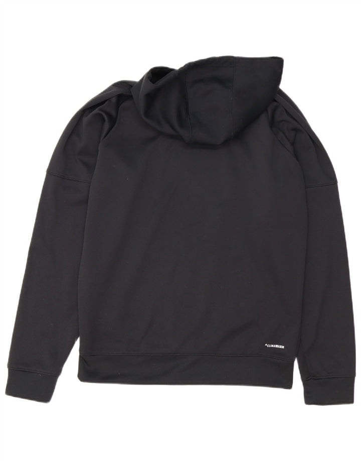 ADIDAS Mens Climawarm Graphic Hoodie Jumper Medium Black Polyester