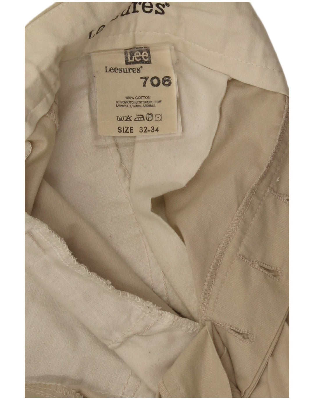 Lee Mens Straight Chino Trousers W32 L29 Beige