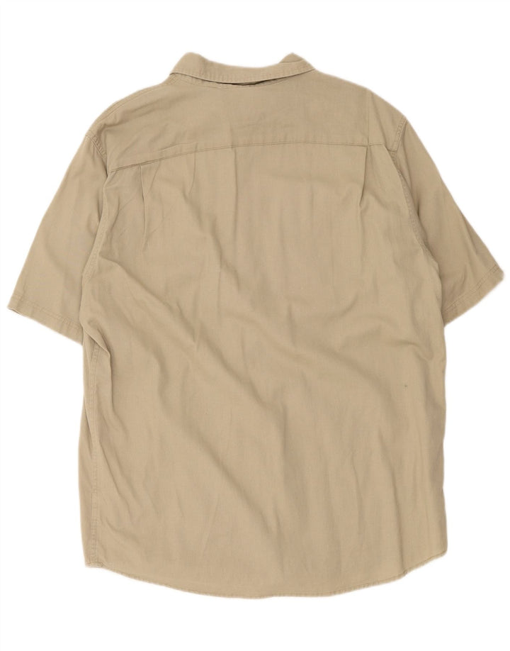 Wrangler Kortærmet Herreskjorte med normal pasform Stor Khaki Bomuld
