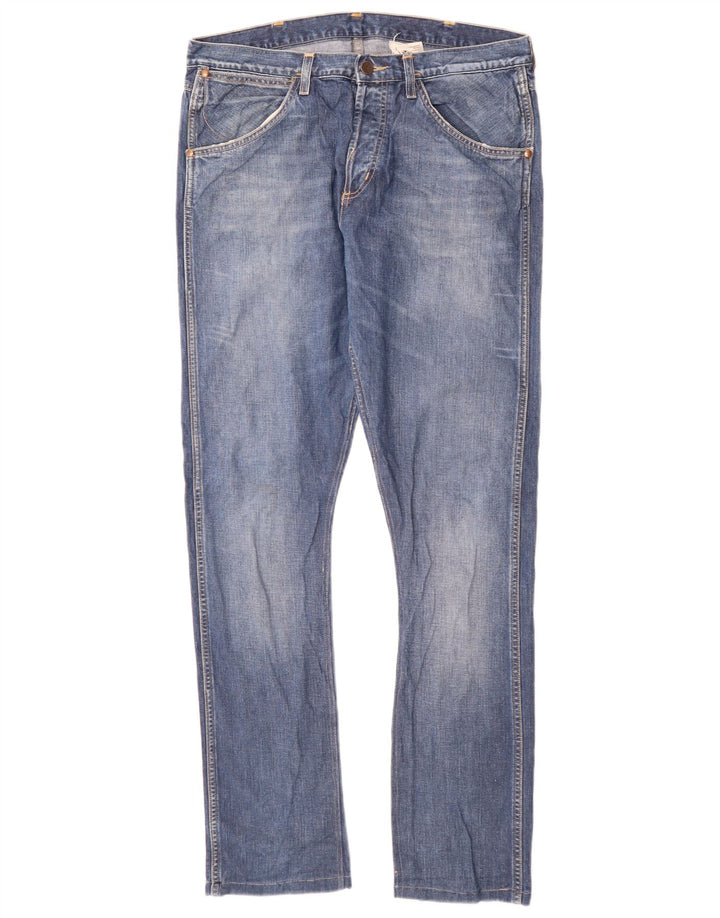 Wrangler Mens 4 RRB Slim Jeans W34 L34 Blue Cotton