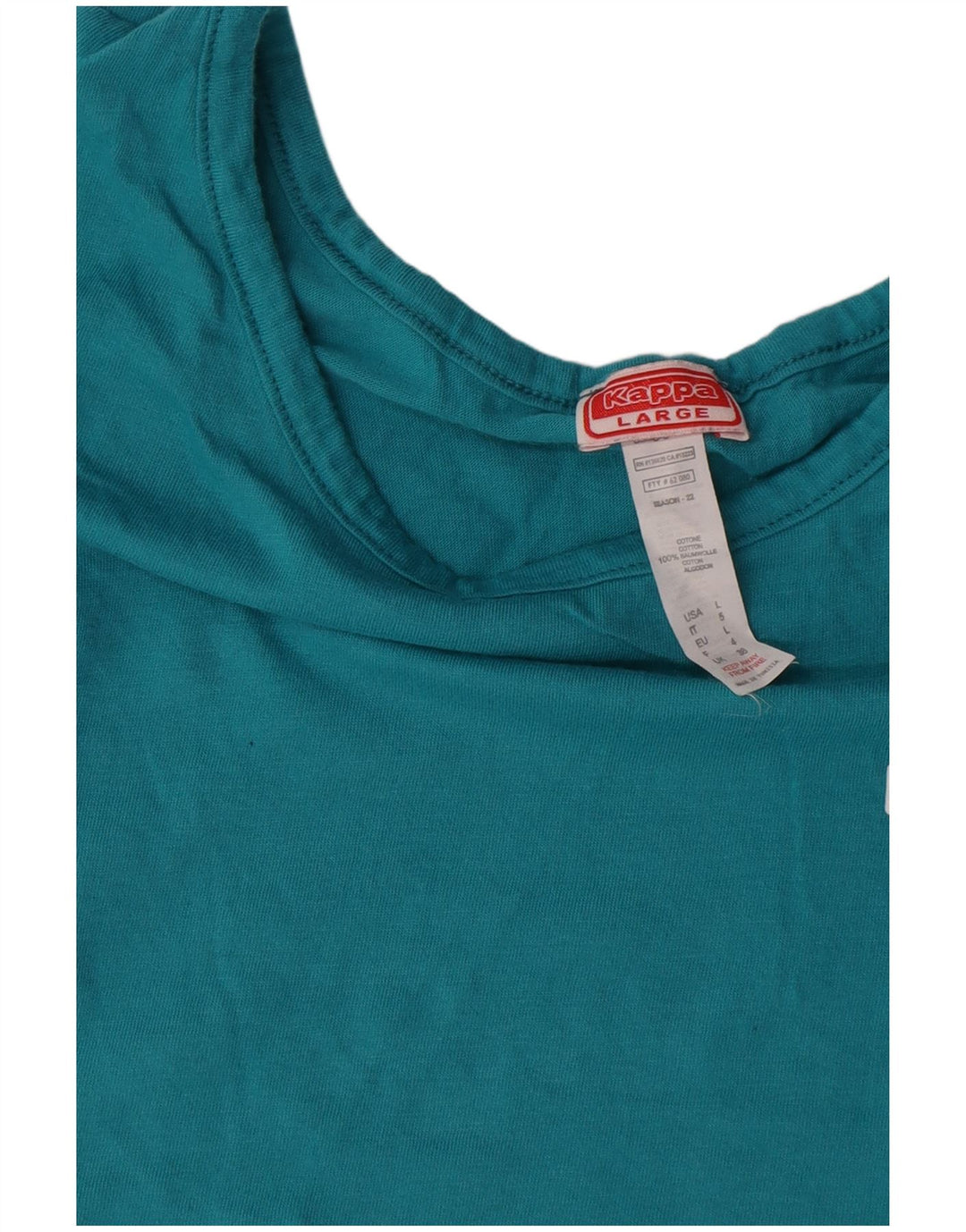 Kappa Womens Vest Top UK 14 Large Blue Cotton