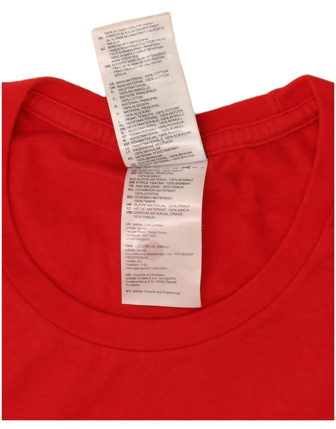 Adidas Mens Graphic T-Shirt Top Medium Red