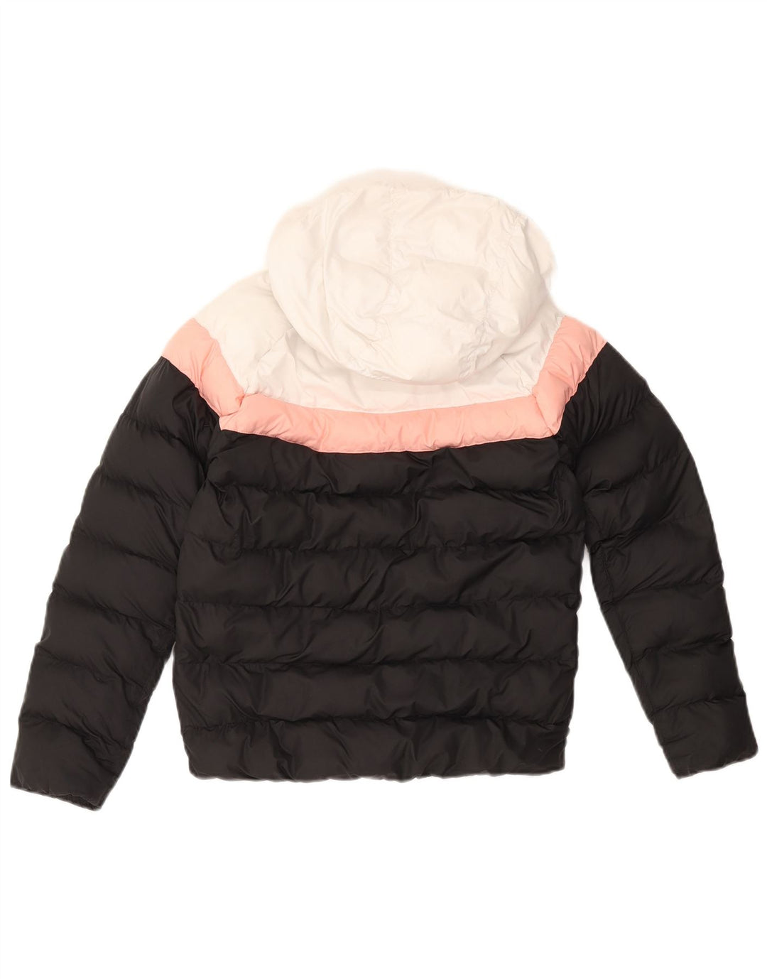NIKE Polstret hættejakke til drenge 10-11 år Medium Sort Colourblock