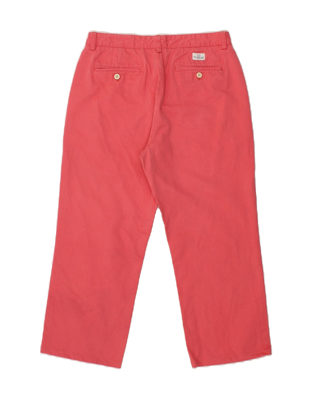 VINEYARD VINES Womens Straight Chino Trousers W32 L24 Pink Cotton Vintage Vineyard Vines and Second-Hand Vineyard Vines from Messina Hembry 