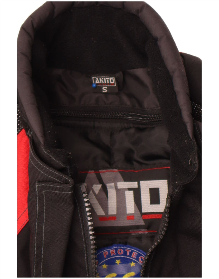 Akito Mens Motorstyle Graphic Racer Jacket UK 36 Small Black Colourblock