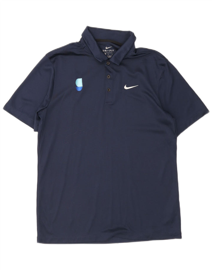 Nike Dri Fit polo majica Medium tamnoplavi poliester