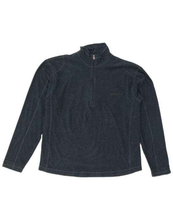 Columbia Mens Zip Neck Fleece Jumper Small Green Polyester