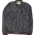 PEPE JEANS Womens Leather Jacket UK 18 XL Navy Blue Leather Vintage PEPE Jeans and Second-Hand PEPE Jeans from Messina Hembry 