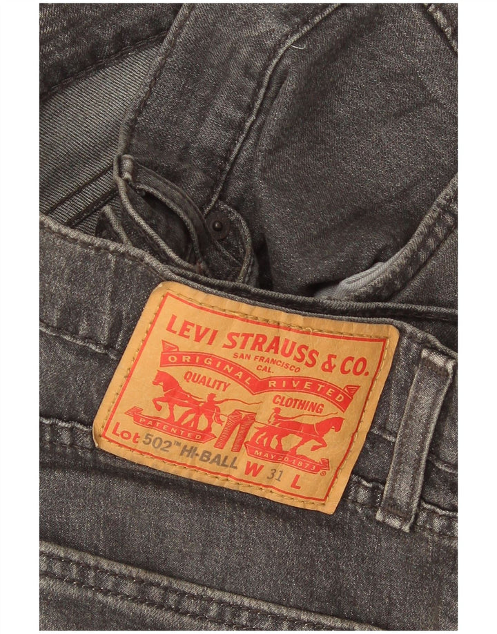 Levi's Mens 502 Tapered Jeans W31 L29 Grey Cotton