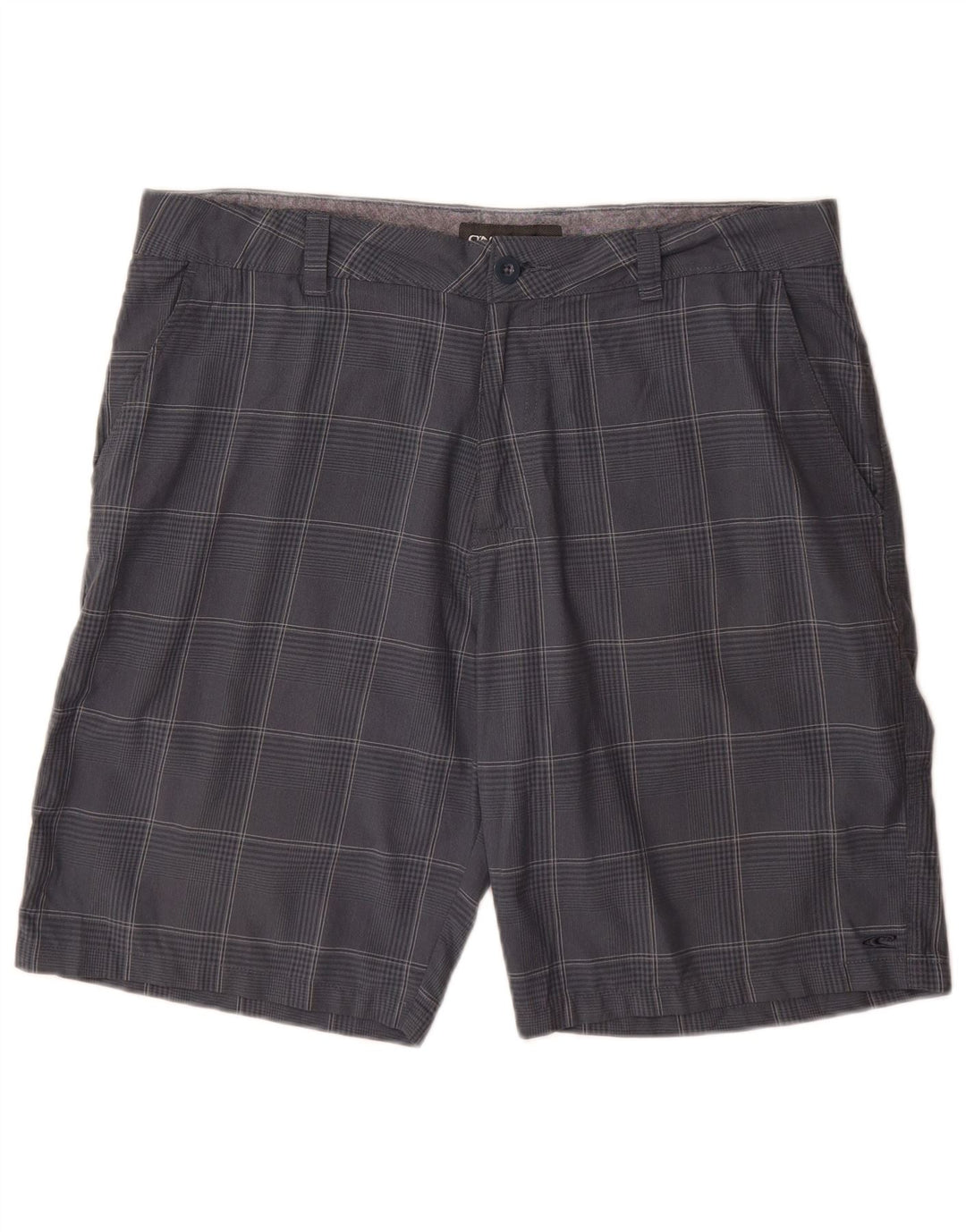 Pantaloncini chino da uomo O'Neill W36 grandi in poliestere a quadri blu navy
