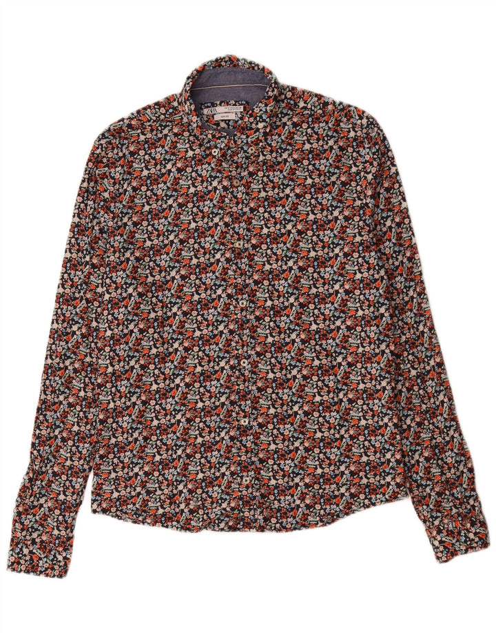 Ανδρικό πουκάμισο Zara Slim Fit Medium πολύχρωμο Floral