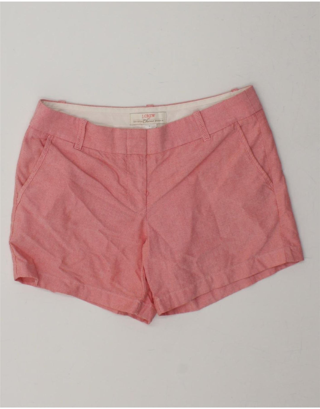 J. CREW Womens Broken In Chino Shorts US 6 Medium W32  Pink Cotton Vintage J. Crew and Second-Hand J. Crew from Messina Hembry 