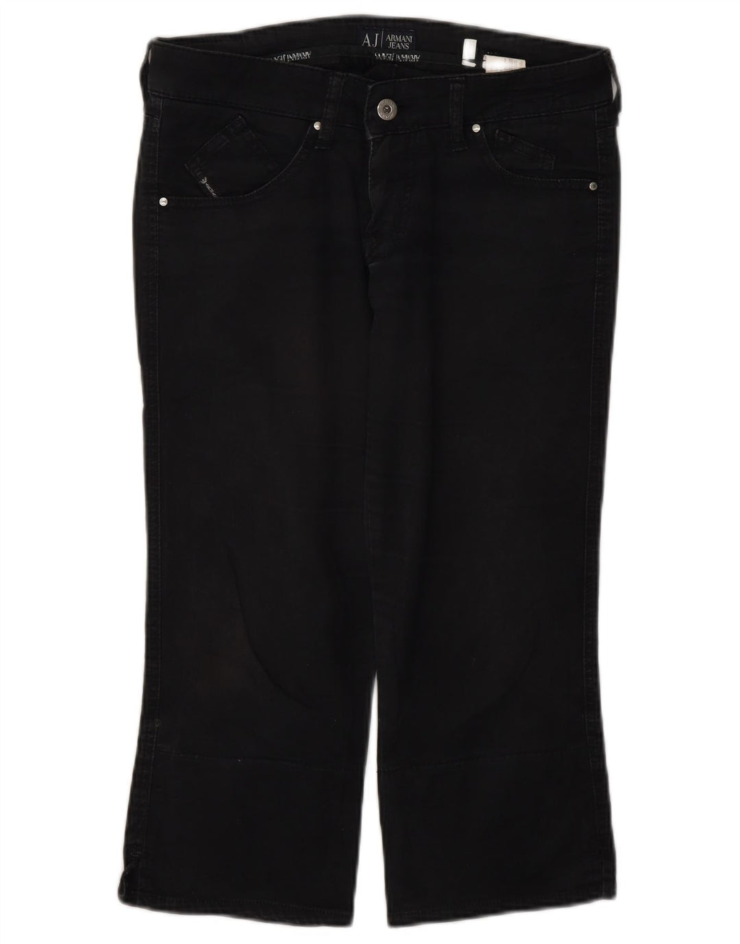 Armani Womens Capri Trousers W27 L20 Grey Cotton
