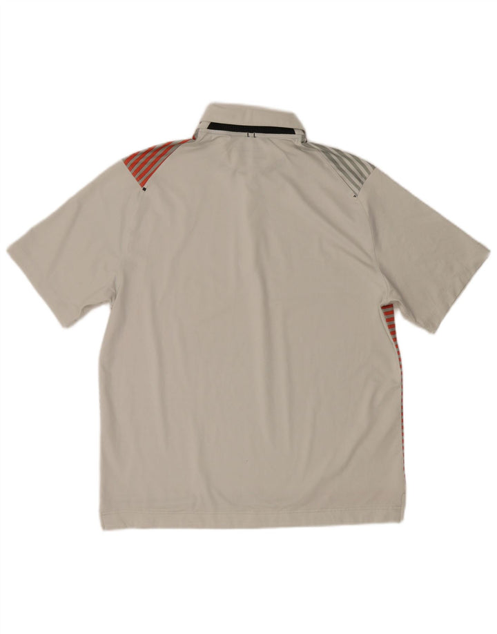 Nike Mens Dri Fit Polo Shirt Medium Grey Striped