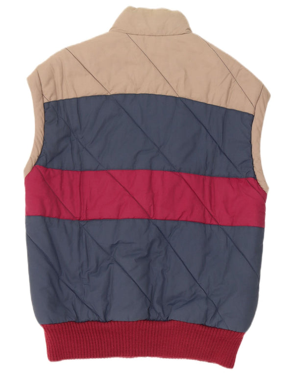Colete acolchoado masculino Ellesse IT 48 algodão colorblock azul médio
