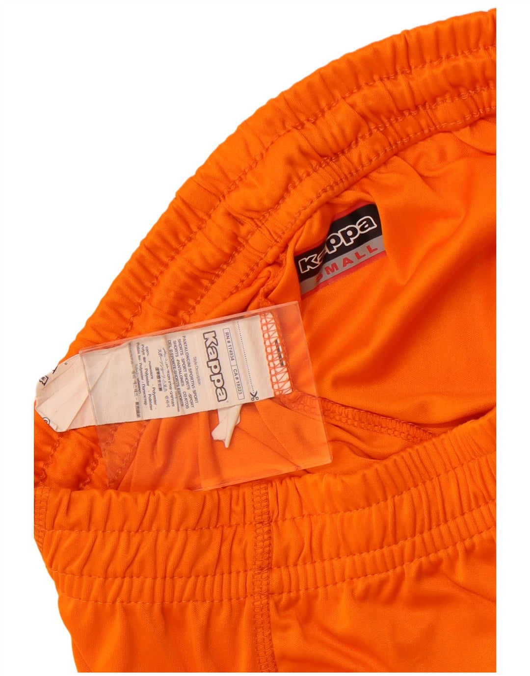 Kappa Mens Graphic Sport Shorts Small  Orange Polyester