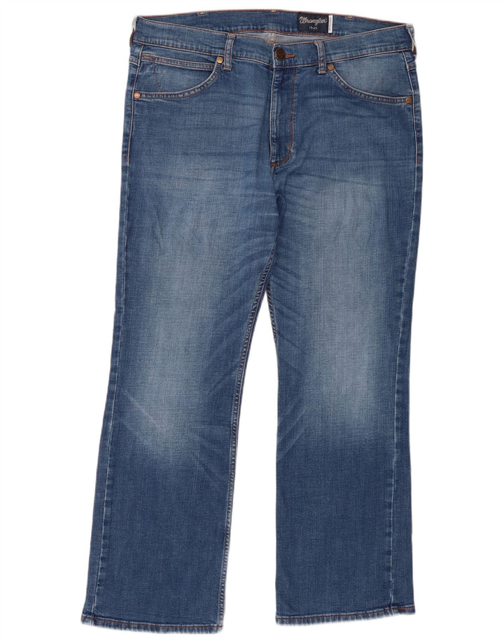Wrangler Mens Jacksville Bootcut Jeans W36 L30 Blue Cotton