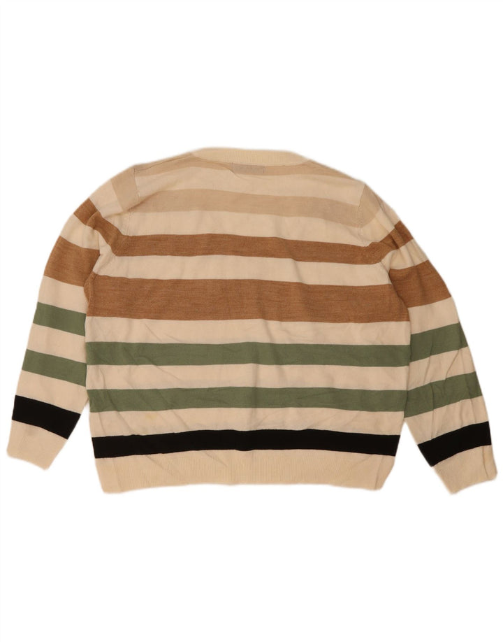 Marks & Spencer Womens V-Neck Jumper Sweater UK 16 Large Multicoloured