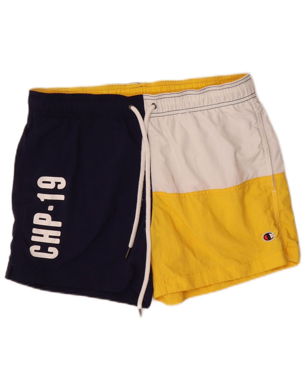 Champion Herre grafiske svømmeshorts Medium Navy Blue Colourblock