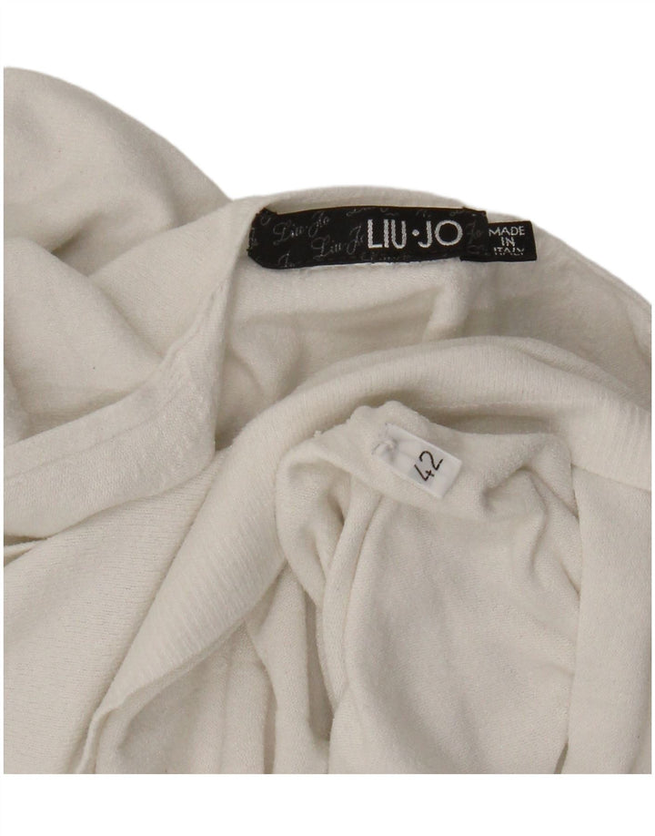 Liu Jo Womens Top Long Sleeve IT 42 Medium White