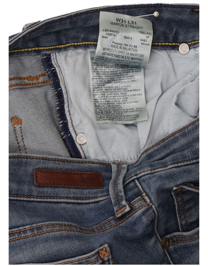 Lee Mens Marion Straight Jeans W31 L31 Blue Cotton