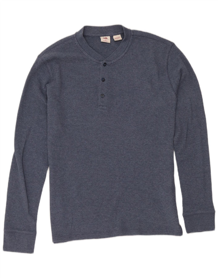Levi's Haut à Manches Longues Coupe Standard Homme Bleu Marine Moyen Coton