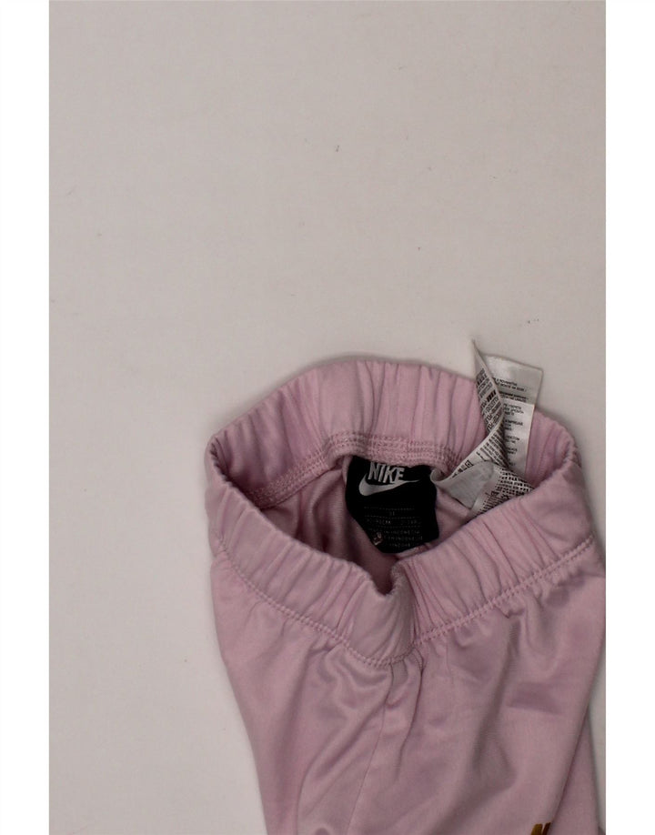 NIKE Girls Tracksuit Trousers Joggers 2-3 Years Pink Polyester Vintage Nike and Second-Hand Nike from Messina Hembry 