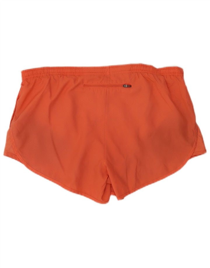 Nike Dame Dri Fit sportsshorts UK 14 Medium Orange Polyester